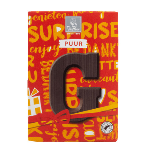 DeHeer Chocolate Letter 'G' Pure - 65gr.