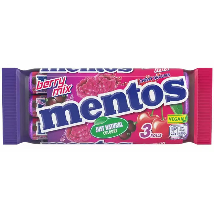 Mentos Berry Mix (3 Pack) - 112g