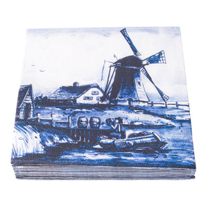 Paper Napkins - Heinen Delft Blue Windmill (20)