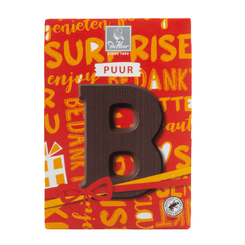 DeHeer Chocolate Letter 'B' Pure - 65gr.