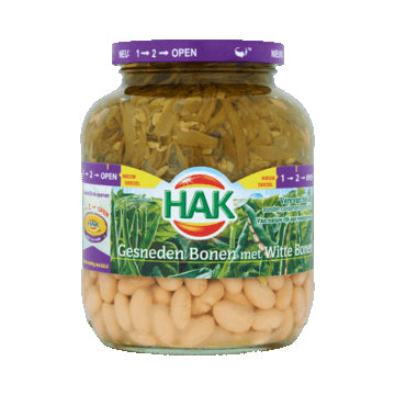 Hak Sliced Green /White Beans - 685g