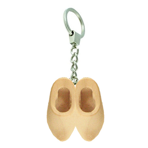 Keychain - Pair Wooden Shoes (Plain) 4cm