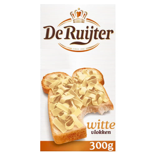 DeRuijter White Chocolate Flakes - 300g