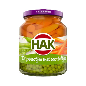 Hak Peas/Carrots - 360ml.
