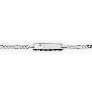 Baby Bracelet - Silver w/Heart Fancy Plate (5mm) 13-15cm