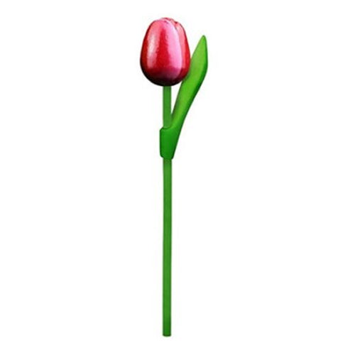 Tulips - Wood Red/White (34cm)