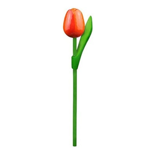 Tulips - Wood Orange/Red (34cm)