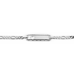 Baby Bracelet - Silver w/Heart Fancy Plate (5mm) 11-13cm