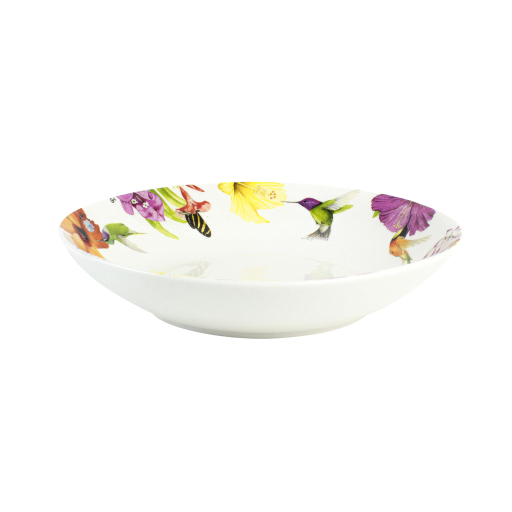 Marjolein Bastin - Deep Plate White (22cm)  "Hummingbirds"