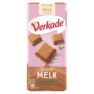 Verkade Light Milk with Pistachio Chocolate Bar - 111g.