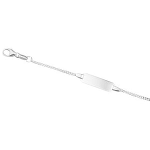 Baby Bracelet - Silver w/ Plain Plate(6mm) - 9cm w/ 2cm extension