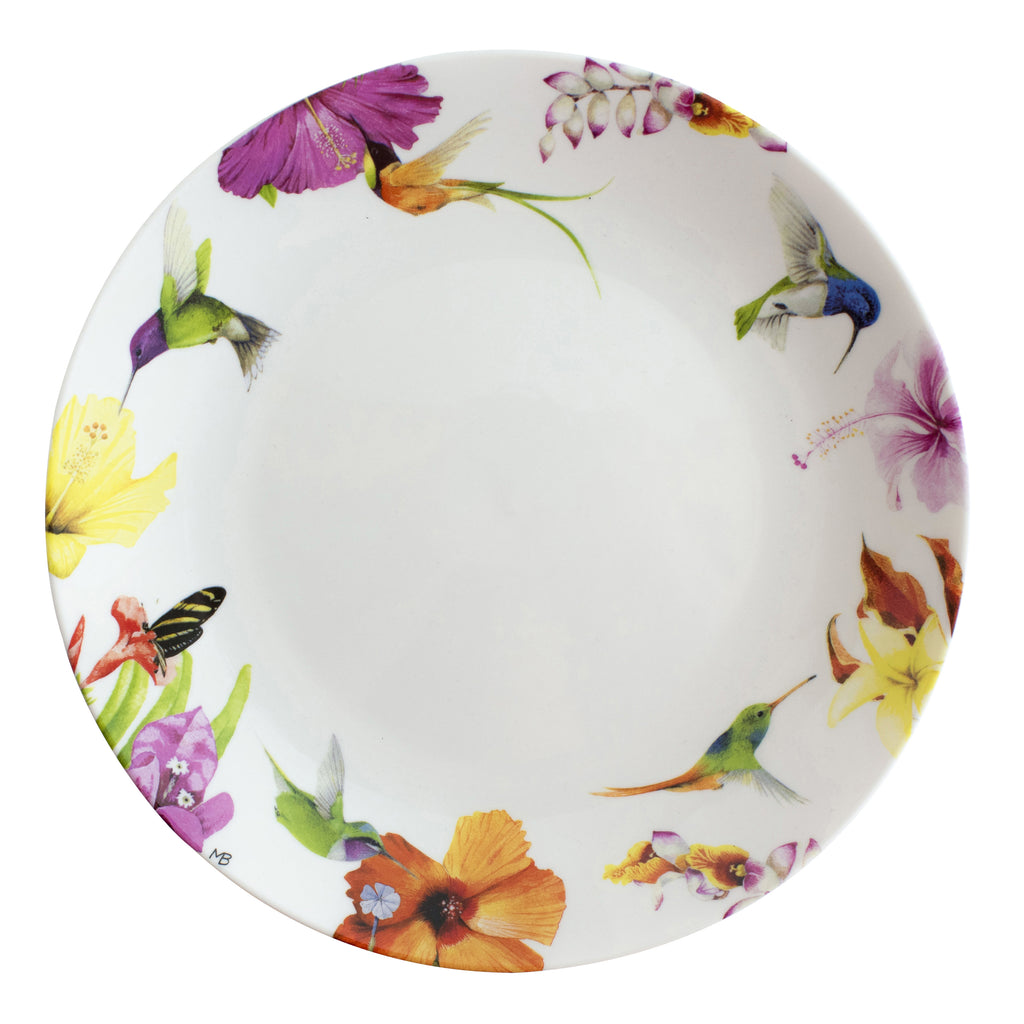 Marjolein Bastin - Plate White (25cm)  "Hummingbirds"