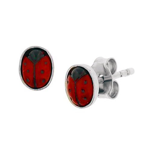 Ladybug Earrings - Stud (Small Bug)