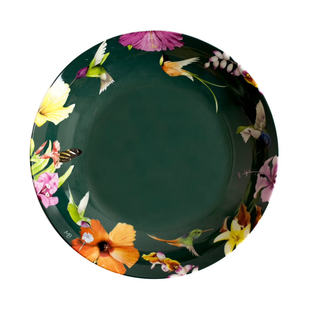 Marjolein Bastin - Deep Plate Green (22cm)  "Hummingbirds"