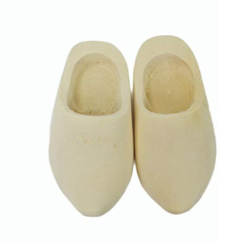 Magnet - Pair Wooden Shoes (Plain) 4cm.