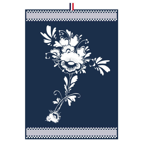 Dutch Floral - Tea Towel with One Flower (50x70cm)