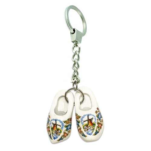 Keychain - Pair Wooden Shoes (Poly) 4cm