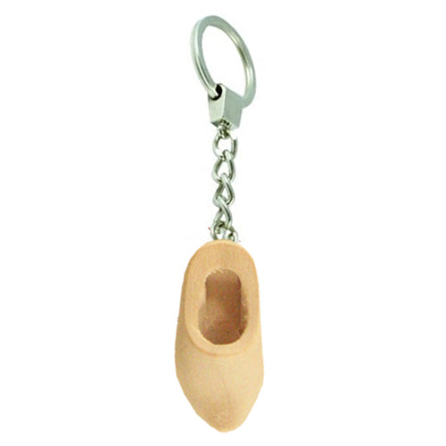 Keychain - Single Wooden Shoe (Plain) 4cm