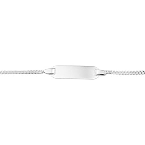 Baby Bracelet - Silver w/ Plain Plate(6mm) - 13cm w/ 2cm extension