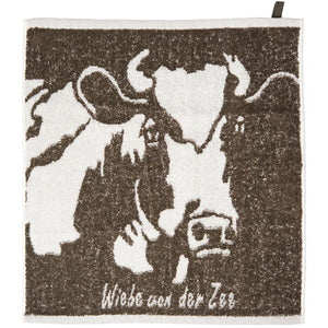 Wiebe Van der Zee - Hand Towel Cow (Brown/Taupe)