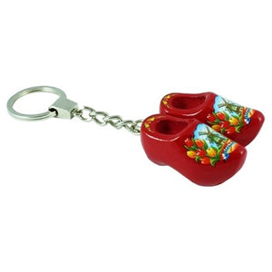 Keychain - Pair Wooden Shoes (Red) 4cm