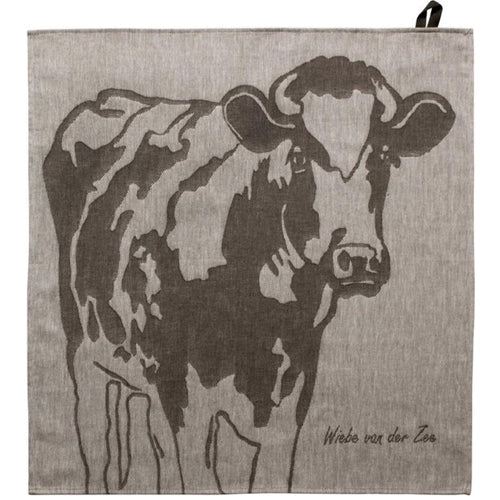 Wiebe Van der Zee - Tea Towel Cow (Taupe/Brown)
